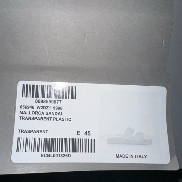 MEN'S BALENCIAGA MALLORCA SANDAL IN WHITE/CLEAR - Picture 7 of 8